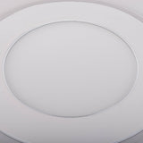 Plafond LED "DOIRA" Ø 50,5 cm, 7,5 cm de haut, métal et plastique en argent et blanc, LED intégrés, 3600 lm lumineux, dimmable, fonction CCT 3000-6500 K, fonction de lumière nocturne