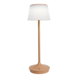 Lampe de batterie solaire "Emmi" 38 cm de haut, parapluie Ø 13 cm, métal en plastique d'amande et blanc, pour la zone extérieure, cct.