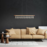 Longueur de la lampe LED "Nobilis" Environ 100 cm, en métal et en plastique en or, avec des LED fermement installées, l'éclairage pour le salon, la salle à manger ou le bureau