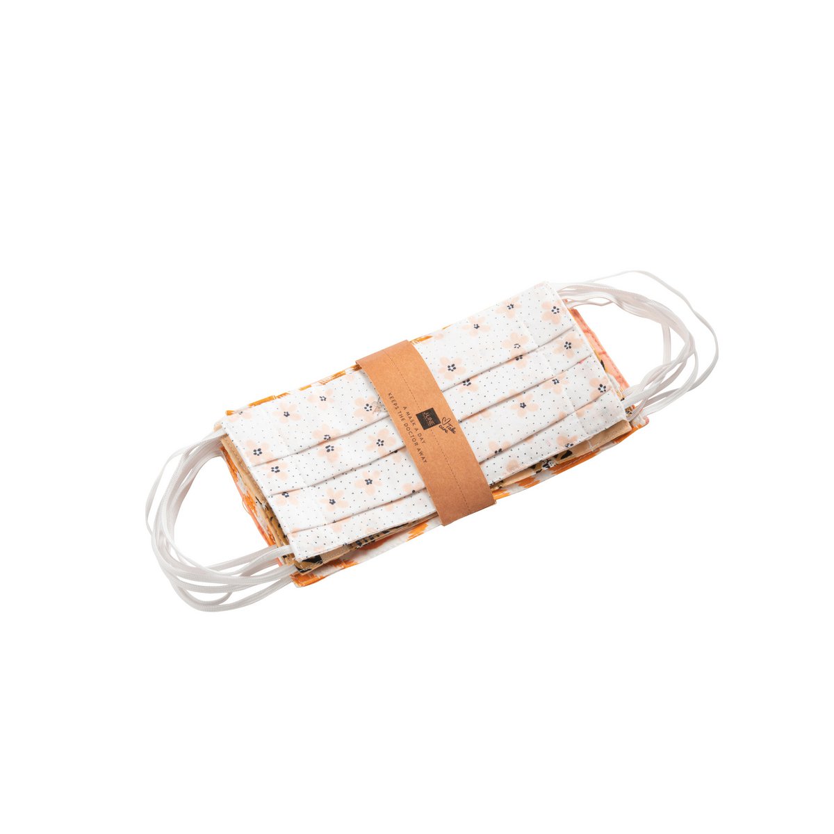 Masque J-Line en coton saumon, élégant et moderne