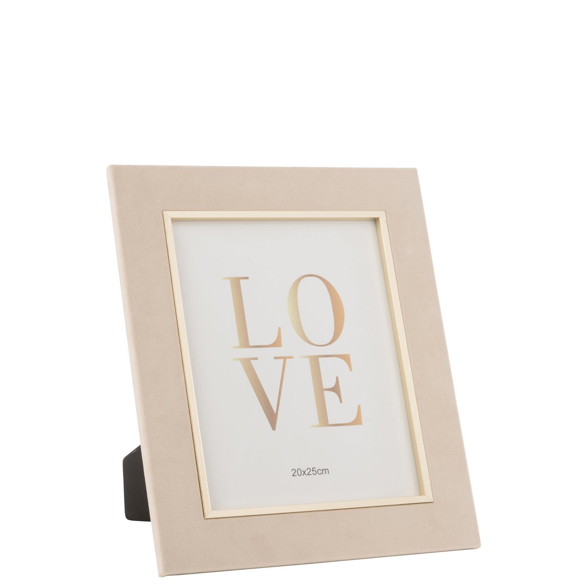 Cadre photo Dita en velours beige, vue avant