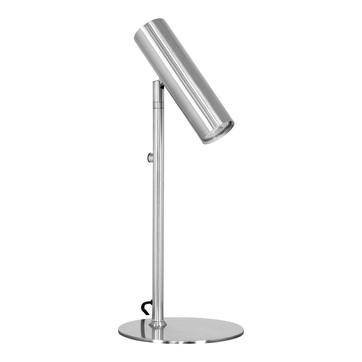 Lampe de table Paris en métal argenté vue de face