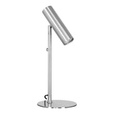 Lampe de table Paris en métal argenté vue de face