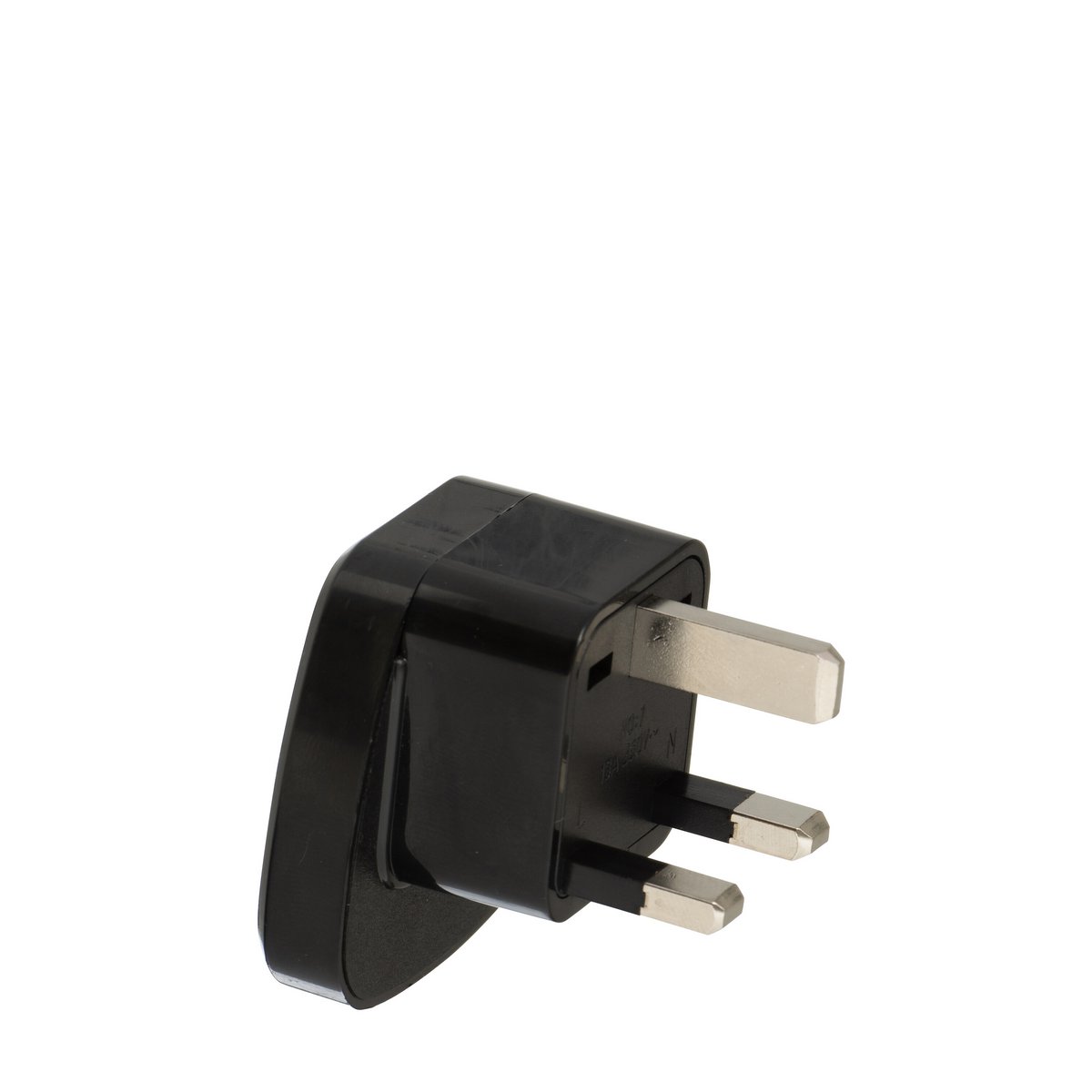 Adaptateur de voyage J-Line noir, détail de la prise