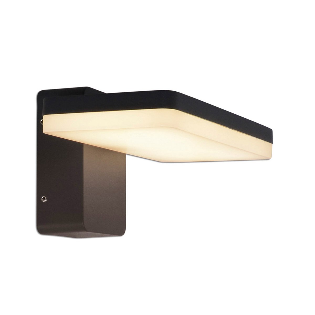 Lampe murale LED Clair installée dans un jardin moderne
