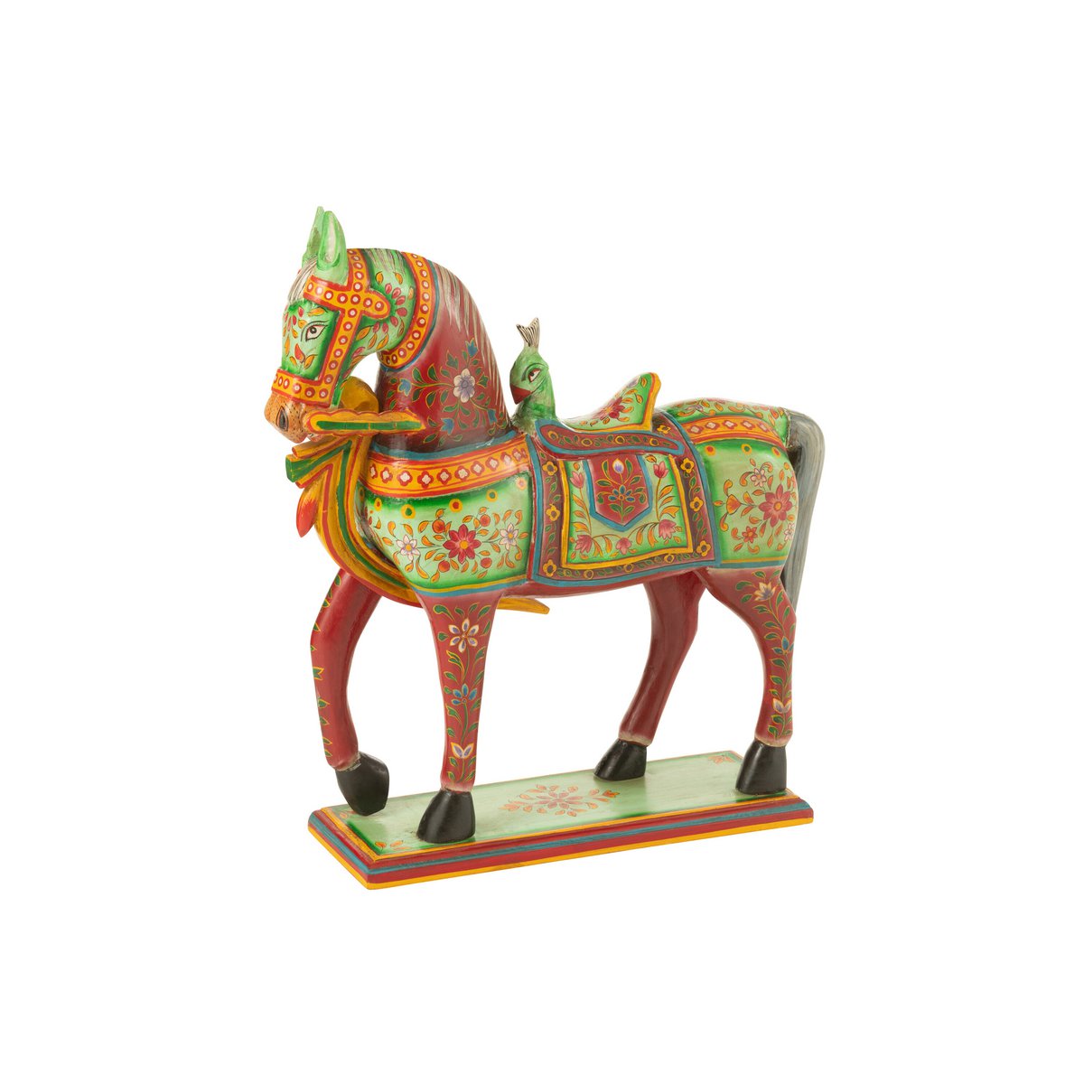 Cheval décoratif J-Line sur stand, mise en scène artistique