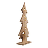 Decole en bois LED "sapin" grand, en bois naturel avec LED fixes, décoration de Noël pour l'extérieur