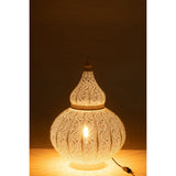 Lampe J-Line Aladin en métal blanc, vue de face