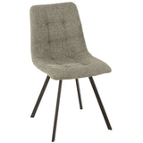 Chaise J-Line Babette - textile/métal - gris