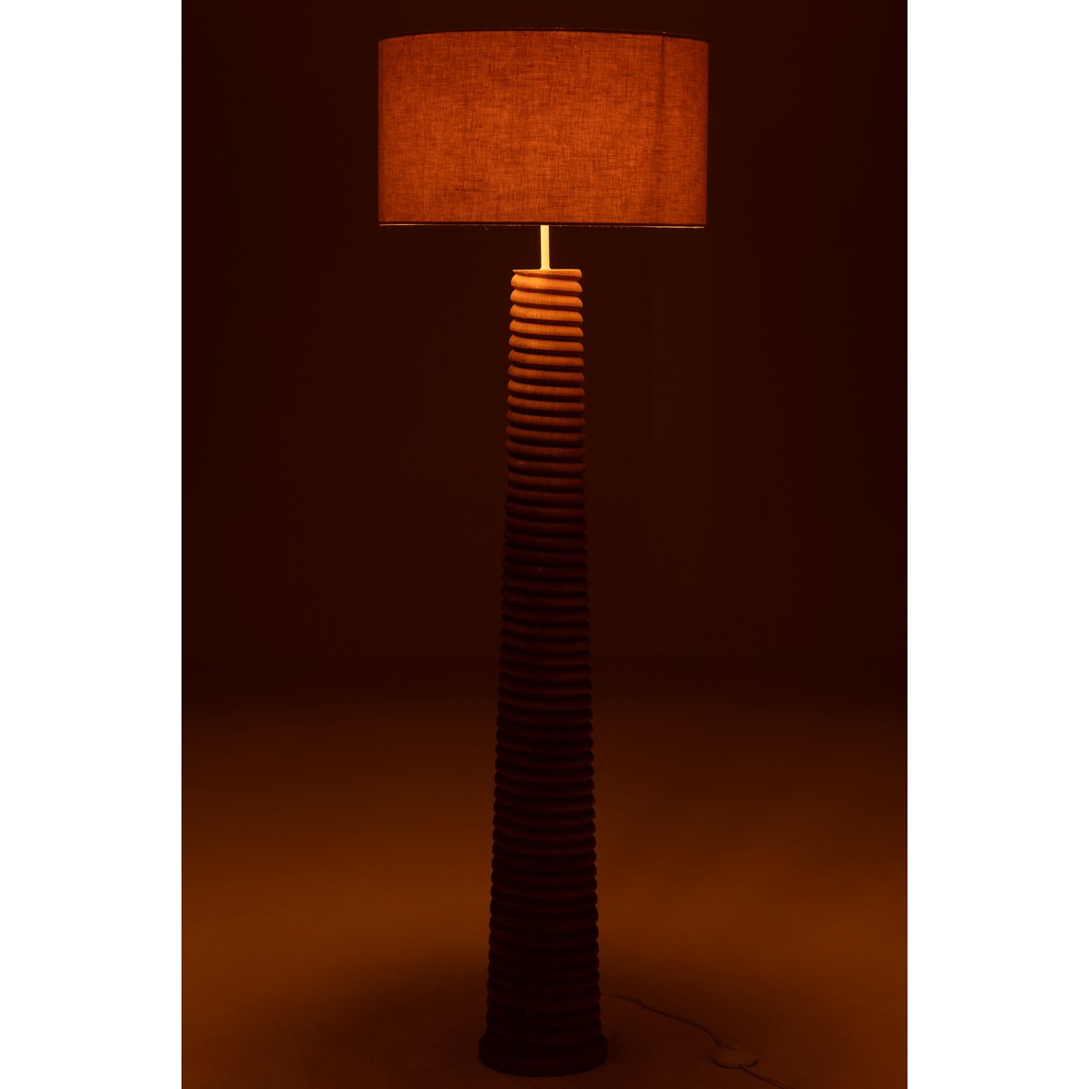 Vue latérale du lampadaire J-Line Threaded avec abat-jour gris