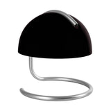 Lampe de table "Burano" noir, env. 25 cm de haut, Ø 23,5 cm, en métal et en verre noir color en chrome, E27.