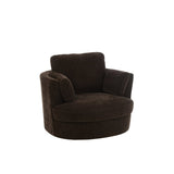 Fauteuil lounge J-Line en bois brun, vue de face