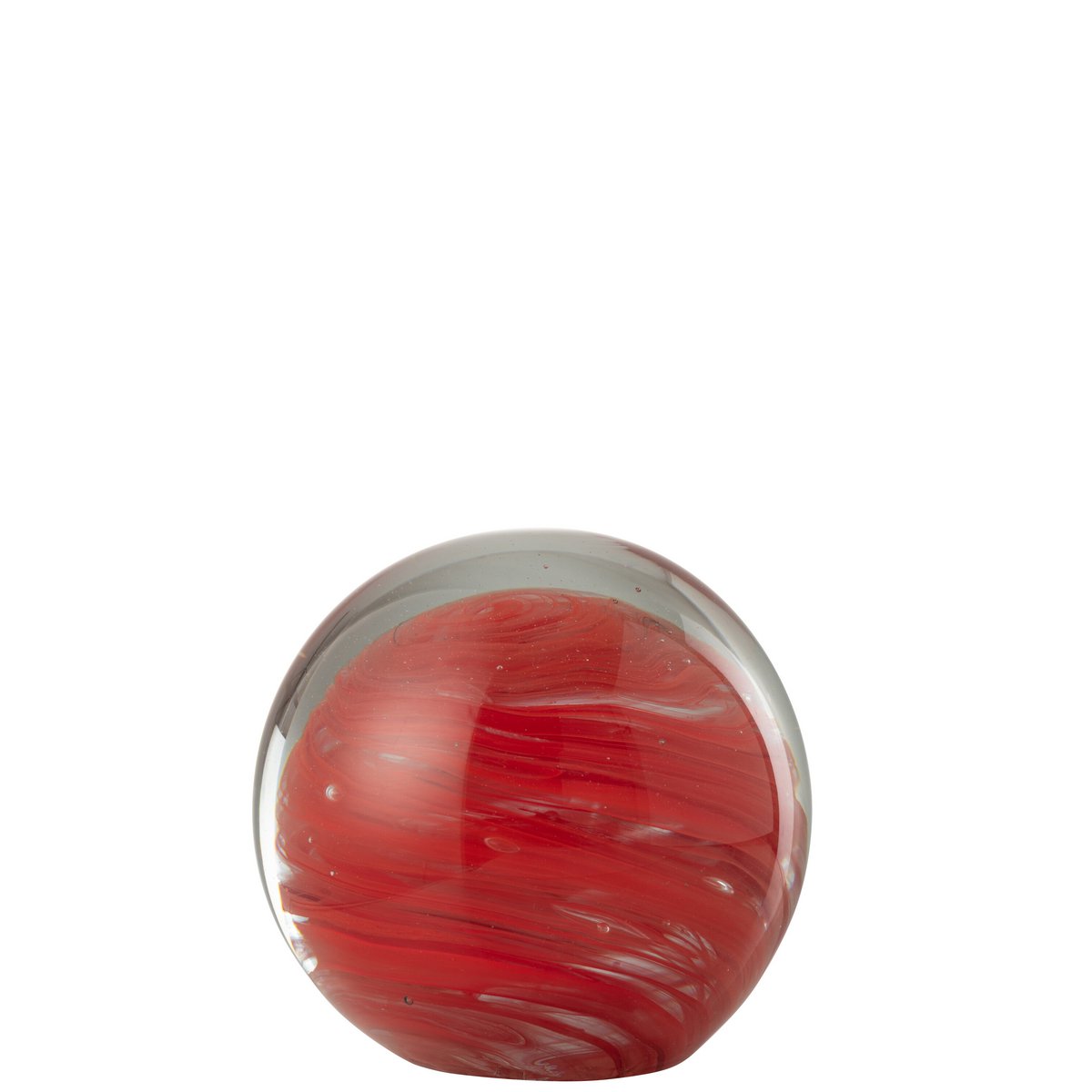 Presse-Papier J-Line en verre rouge, design moderne et élégant