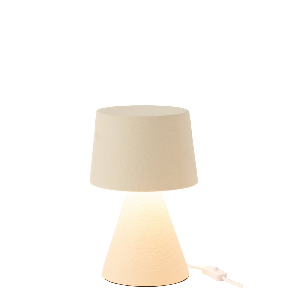 Détail de la texture céramique beige de la lampe J-Line Small Kap