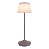 Lampe de batterie solaire "Emmi" 38 cm de haut, parapluie Ø 13 cm, métal en mûre et plastique blanc, pour la zone extérieure, cct.
