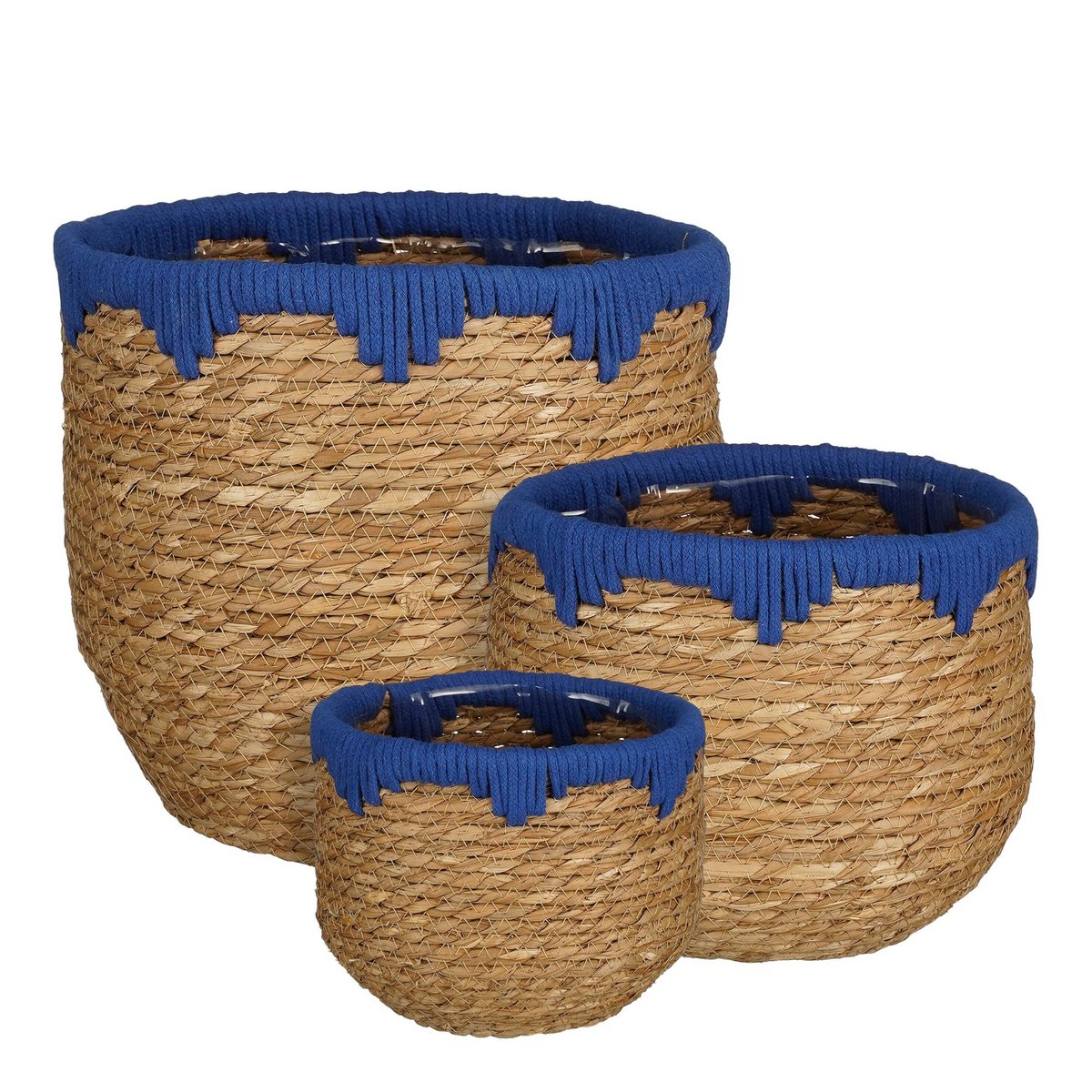 Ensemble de paniers à plantes Jorck Bleu - vue d'ensemble avec design élégant
