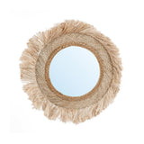 Miroir Capri - Vue frontale avec cadre naturel en herbe