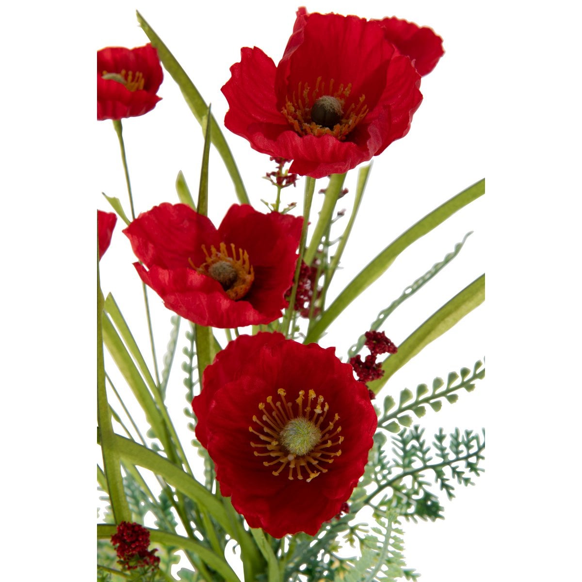 Branche J-Line Poppy rouge sur fond blanc, mettant en valeur sa couleur vibrante.
