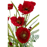 Branche J-Line Poppy rouge sur fond blanc, mettant en valeur sa couleur vibrante.