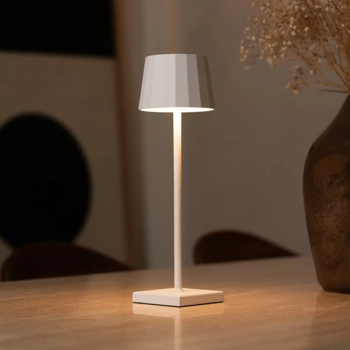 Lampe de table rechargeable blanche William