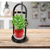 LED PLANT LEAT LUMINET 53,5 cm de haut, en métal et en plastique en noir, avec LED intégrée
