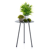 Table d'appoint Table décorative en métal Hilton Ø 35 x H 45 cm Aluminium rond avec structure en argent ou en or