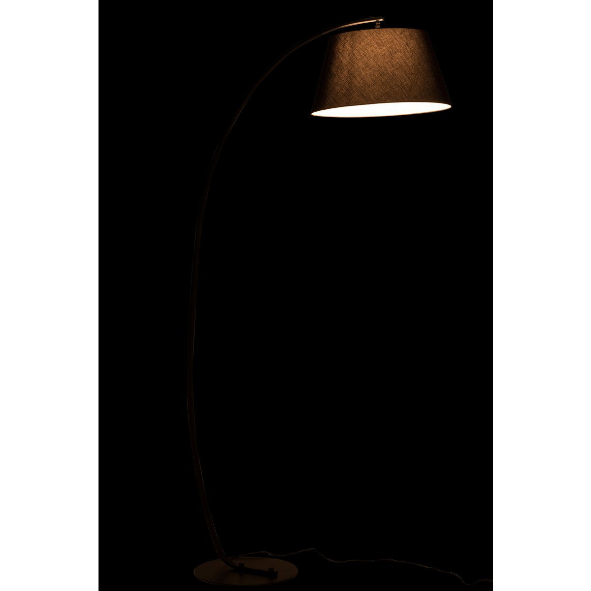Détails de la lampe J-Line Standing Arc en métal noir - design moderne