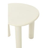 Table d'appoint J-Line Bali en bois blanc avec accessoires