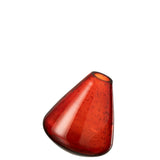 Vase J-Line Topaz en verre rouge, élégant et moderne, 13,5 cm de haut