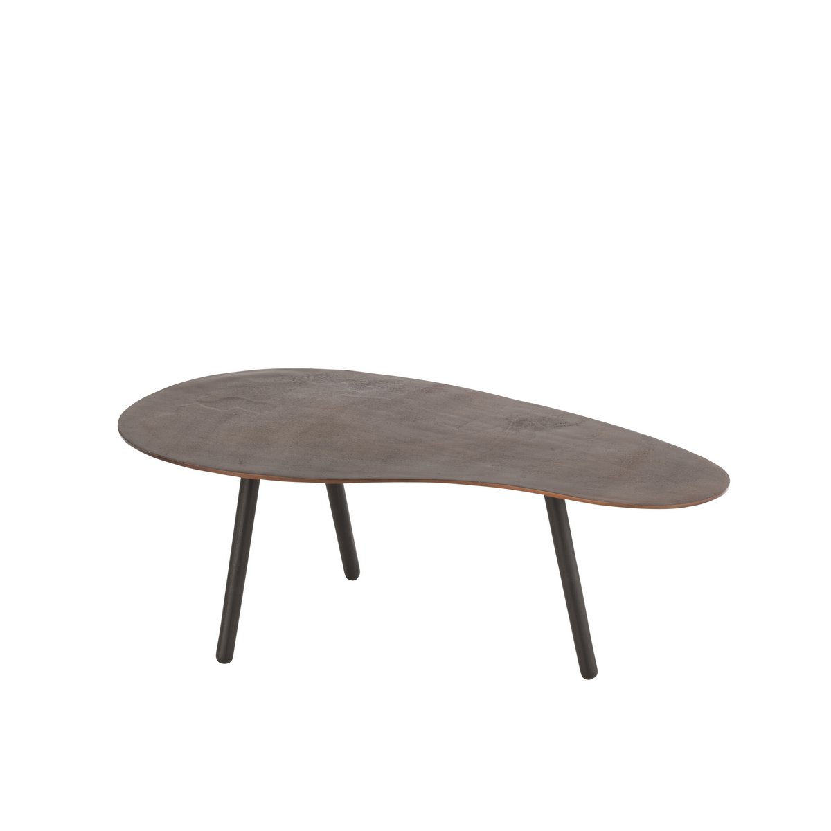 Gros plan sur la texture métallique de la table basse Drop J-Line