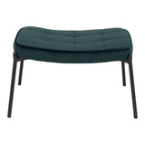 Pieds en métal noir du repose-pieds Glasgow, design moderne