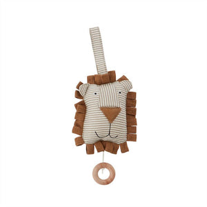 Mobile musical Lobo Lion en denim avec mélodie douce, design OYOY