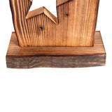 LED WOOD-DECOLUM Lune / étoiles de 60 cm de haut de Noël de haut en bois avec des LED fermement intégrées