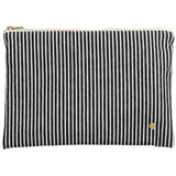 Sac d'embrayage Basile Caviar - vue de face, cuir texturé