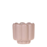Pot décoratif Kolibri en céramique beige avec structure de côtes, diamètre 6cm