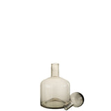 Bouteille décorative Norma en verre gris, vue de face