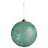 Boule de Noël J-Line en verre azur antique, vue de face