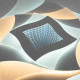 LED Plafond LAMBRE EFFET "LIORA" Ø 48 cm, avec de nombreuses fonctions, y compris la télécommande