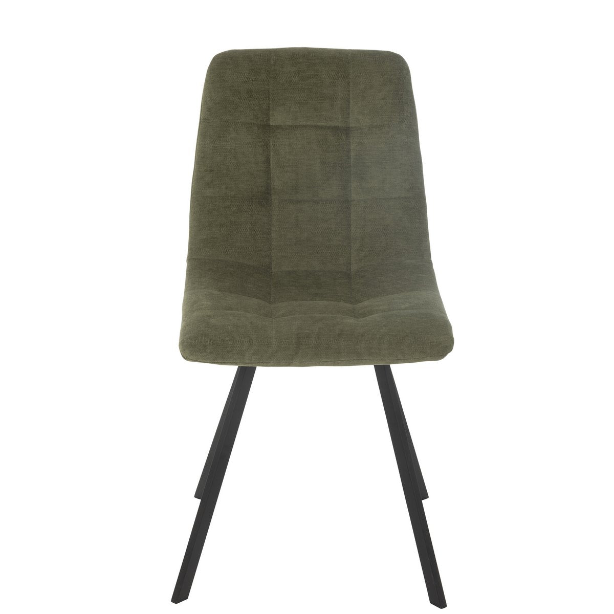 Chaise Clark J-Line en métal vert, vue de face