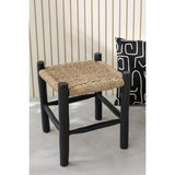 Vue latérale du pouf carré J-Line, style bohème