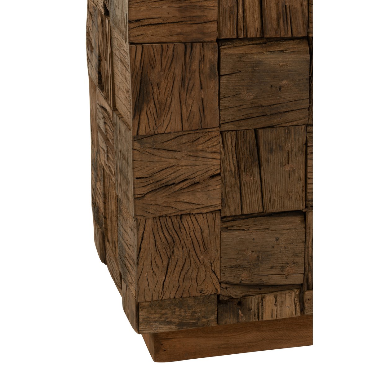 Socle J-Line en bois naturel - vue de face