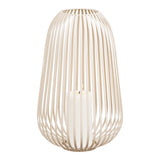 Lanterne Stoense en métal beige, vue latérale montrant la texture