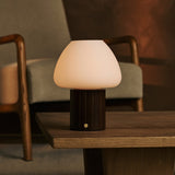 Lampe de table rechargeable Romée marron foncé