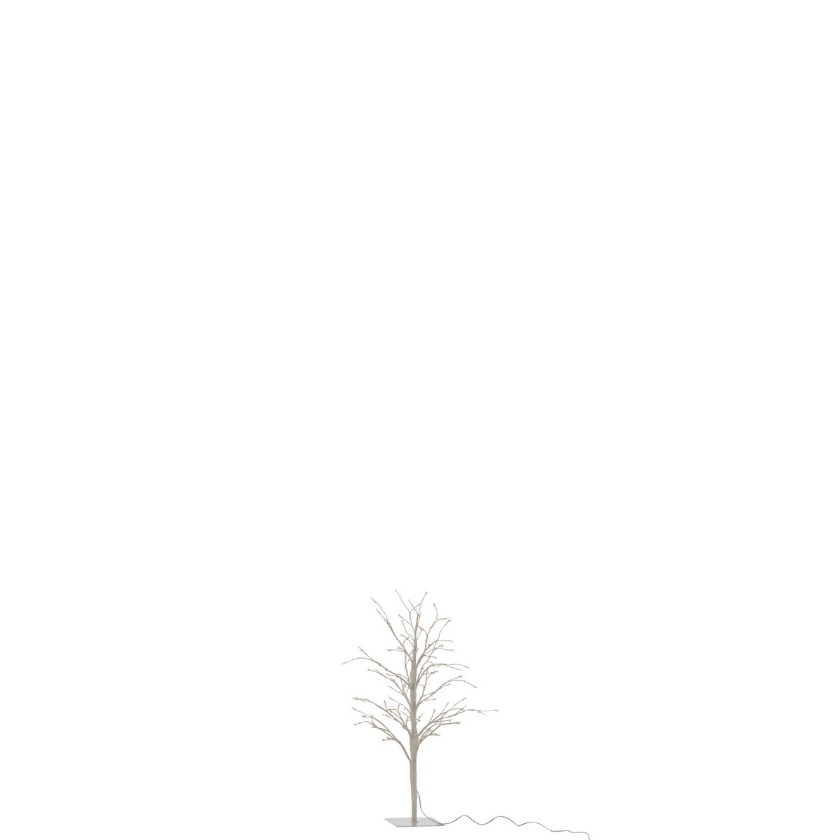Vue rapprochée de l'arbre J-Line illuminé, design moderne