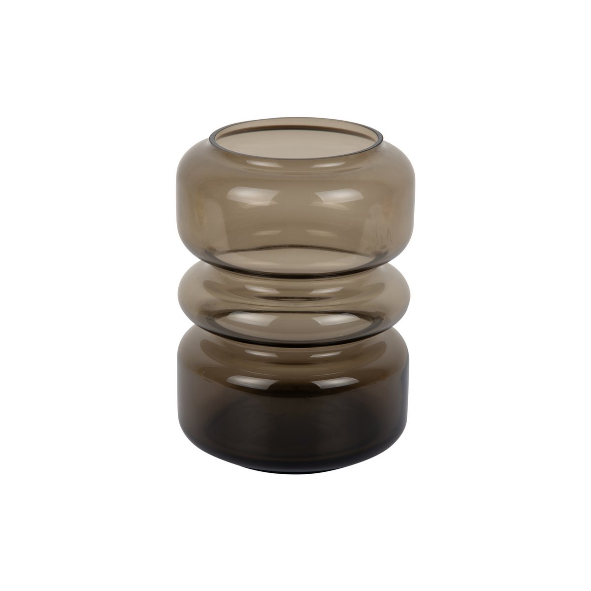 Vase Maravillo en verre marron avec design sculptural