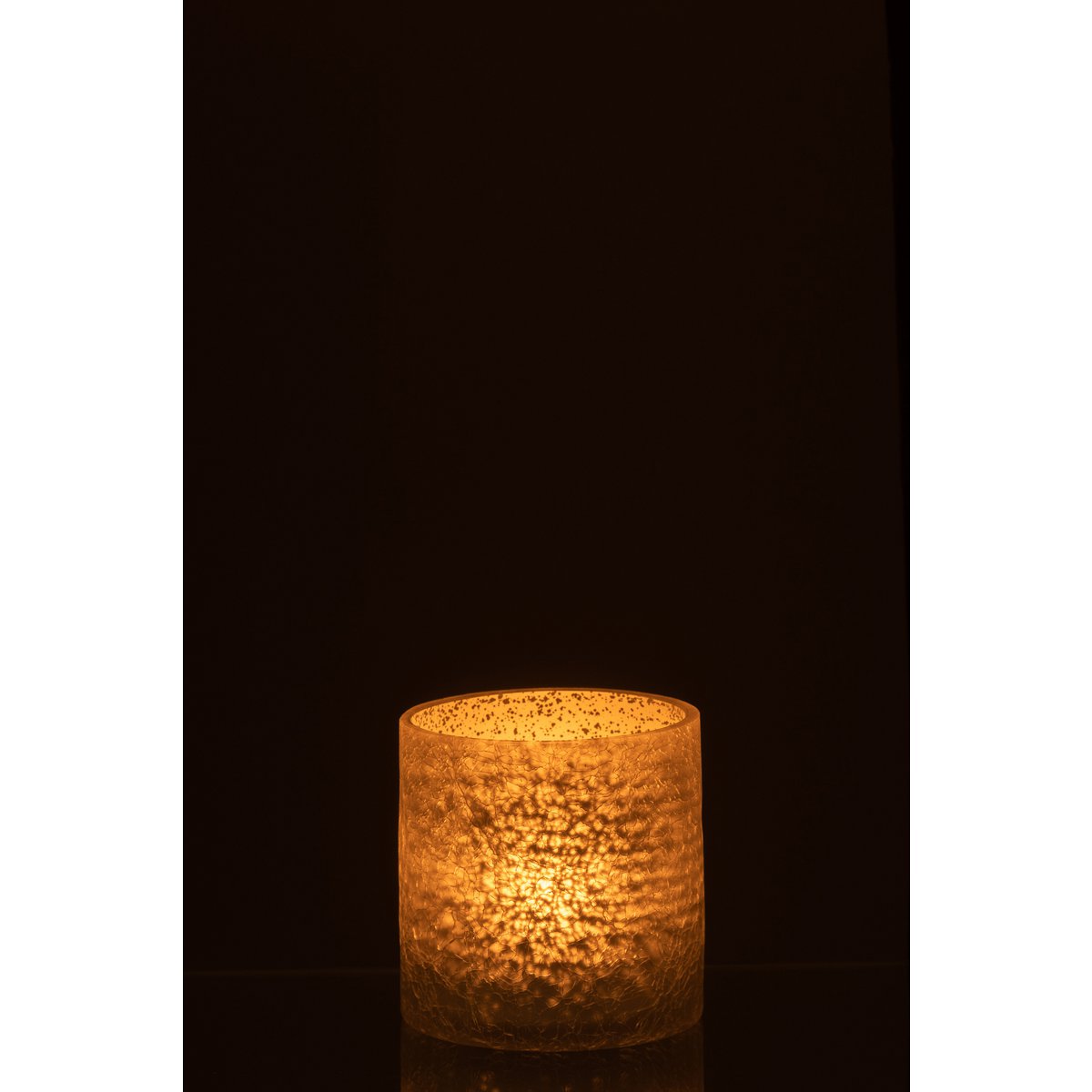 Cylindre de Vent Crackélé de J-Line - détail du verre