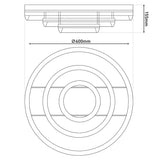 LED DE PLAGE CCT LED "circulo" en métal noir et en plastique de couleur sable Ø 60 cm