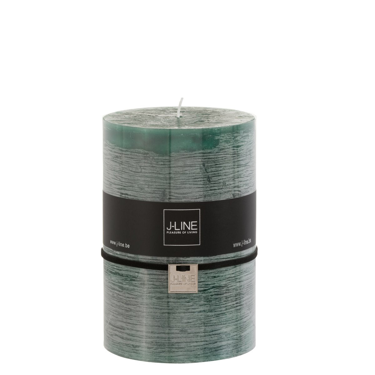 Bougie cylindrique J-Line XL vert foncé, design épuré et élégant