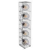 Lampe de lampe en verre "Cesta" lampadaire en fil de métal noir et verre teinté, avec douille E27, 95 cm de haut, pour salle à manger, salon, couloir ou bureau,