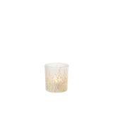 Support T-Light Sally en verre orange, vue de face
